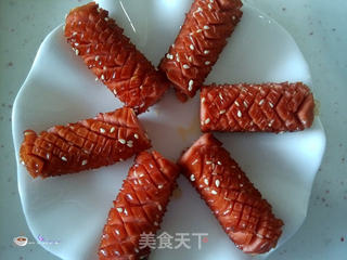 【荷美尔18般美味,“宴”惊四座】香煎脆皮肠的做法步骤:10