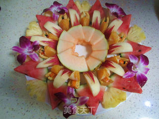 春节的宴席上怎能少了靓绝的水果拼盘——红红火火的做法步骤:9