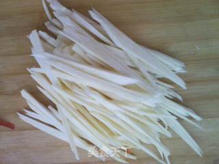茭白牛肉丝的做法步骤:3