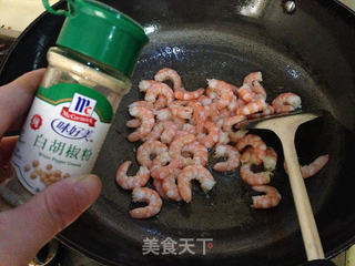 虾仁西兰花炒饭的做法步骤:6
