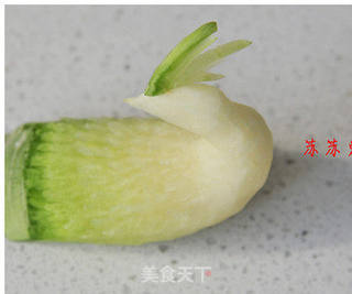 孔雀开屏吉祥菜——白果烩油菜的做法步骤：5