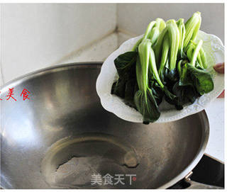 孔雀开屏吉祥菜——白果烩油菜的做法步骤:3