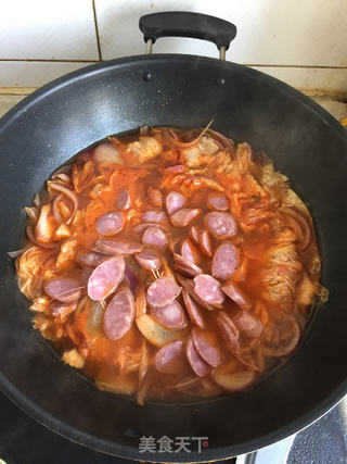 韩式牛肉卷年糕料理的做法步骤:10