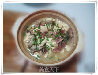 培根香菇炖豆腐的做法步骤:5