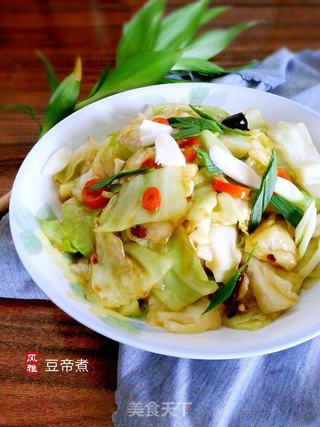 香辣包菜的做法步骤:6