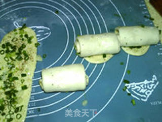 葱香椒盐豆渣花卷的做法步骤:13