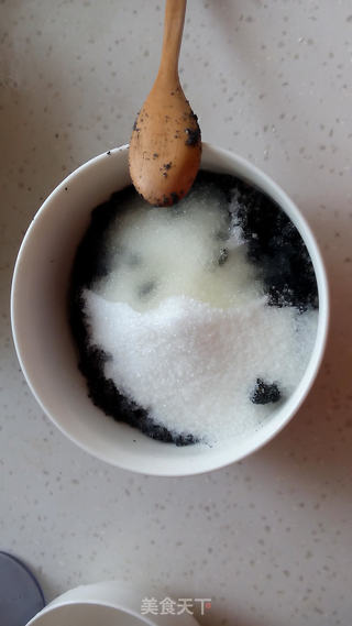 黑芝麻馅的做法步骤:4