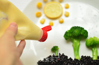 三颗小树——黑米西兰花的做法步骤:11