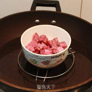 给孩子的健康能量美食-----紫薯燕麦奶昔的做法步骤:2