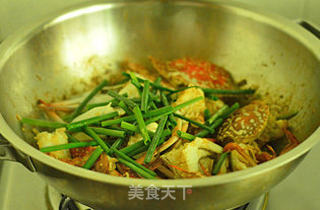 葱姜炒花蟹的做法步骤:12