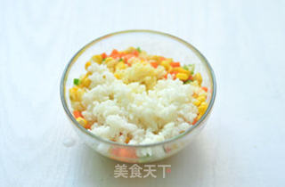 彩蔬米饭饼的做法步骤:6