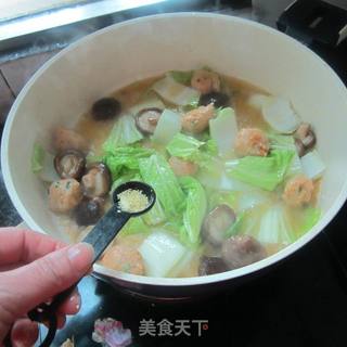 丸子白菜香菇汤的做法步骤：10