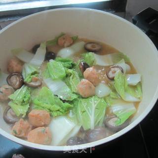 丸子白菜香菇汤的做法步骤：9