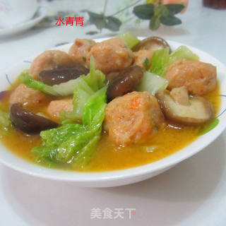 丸子白菜香菇汤的做法步骤：12