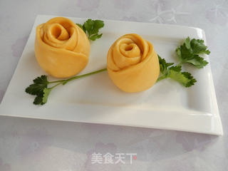 玫瑰花馒头的做法步骤:16