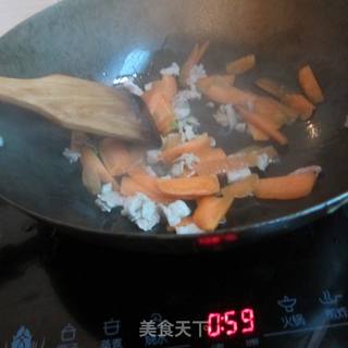 芹菜肉丁红萝卜片的做法步骤：6