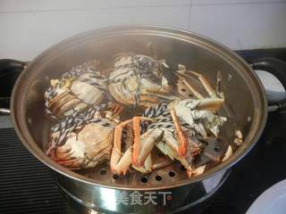 紫苏蒸大闸蟹的做法步骤:5