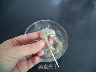 串烤红酒鲜虾的做法步骤:10
