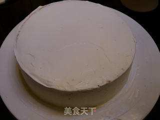 奶油霜裱花生日蛋糕的做法步骤:17