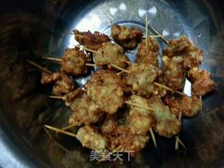 牙签孜然肉的做法步骤:7