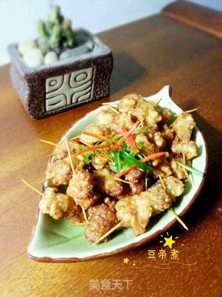 牙签孜然肉的做法步骤:8
