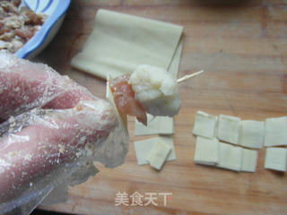 鸡腿薯泥牙签肉的做法步骤:7