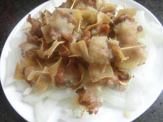 鸡腿薯泥牙签肉的做法步骤：12