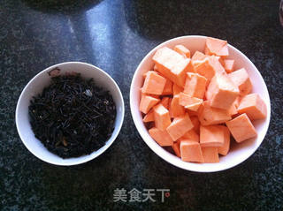 番薯菰米糖水的做法步骤:2