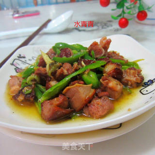 青椒腊鸡腿的做法步骤：10