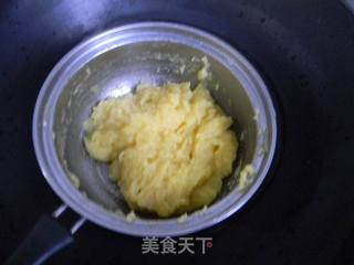 椰蓉奶黄馅花脸熊面包的做法步骤:4