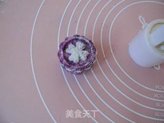 沙拉椰蓉紫薯糕的做法步骤:6