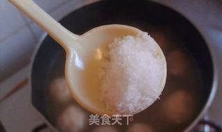 碧绿榨菜双丸羹的做法步骤:5