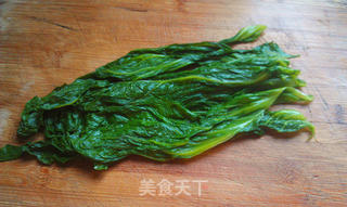 碧绿榨菜双丸羹的做法步骤:2
