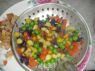 千岛酱炒饭的做法步骤:3