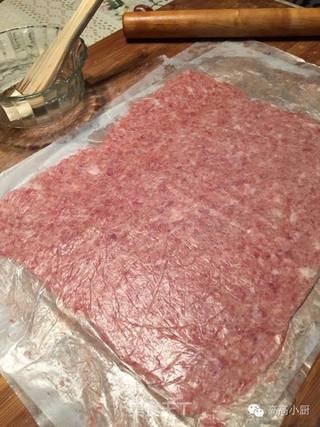 休闲小食---蜜汁肉脯的做法步骤:3