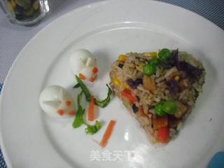 千岛酱炒饭的做法步骤:9