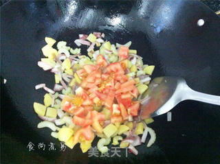黑椒牛肉芝士焗饭的做法步骤:5