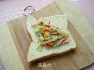玉米沙拉三明治菜卷的做法步骤:5