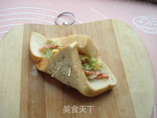 玉米沙拉三明治菜卷的做法步骤:6