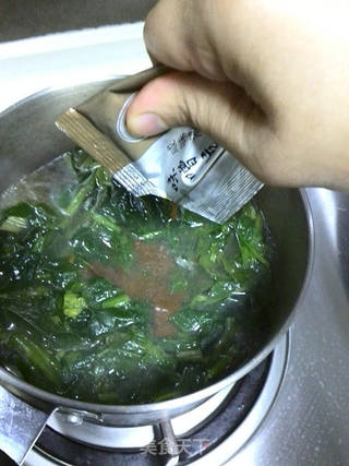 味噌菠菜汤的做法步骤:7