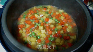 腊肠什锦焖饭的做法步骤:9