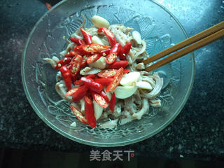 米椒蒜瓣肚丝的做法步骤:5