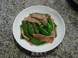 培根炒甜豆的做法步骤：10
