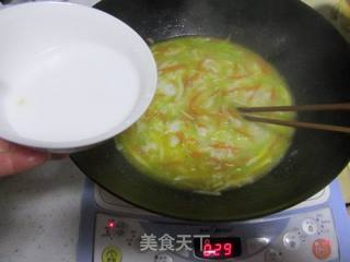 老少皆宜之鲍菇龙利鱼时蔬羹的做法步骤:16