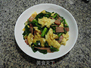 韭菜培根炒鸡蛋的做法步骤：10
