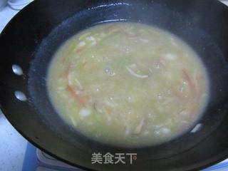 老少皆宜之鲍菇龙利鱼时蔬羹的做法步骤：17