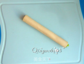 菠菜豆皮卷的做法步骤:6