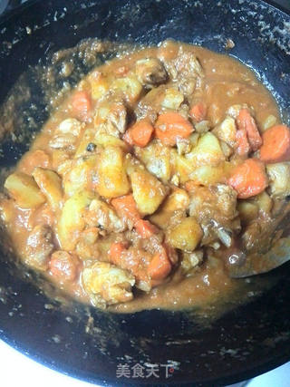 红咖喱土豆鸡腿的做法步骤:11