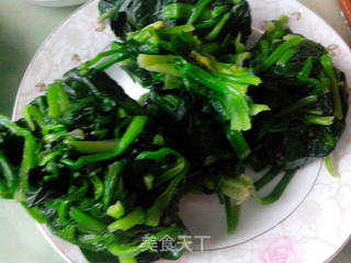 菠菜拌毛蚬子的做法步骤:6