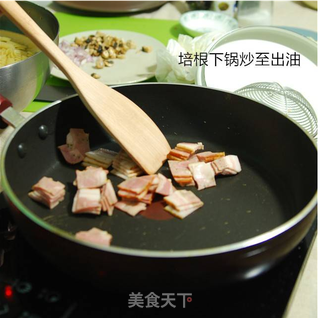 甜虾培根焗意面的做法步骤：4